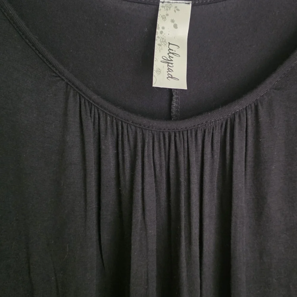 LILYPAD Black Lace Trim Tunic Dress L - Picture 2 of 4